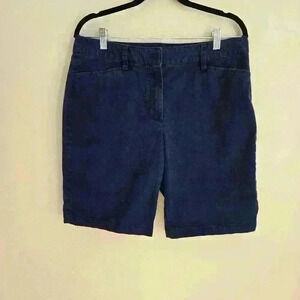 Lands' End Women's Shorts Navy Blue Mid Rise  Size 10